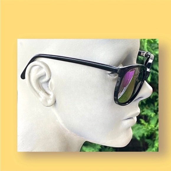 90s Designer Sunglasses Black Retro Eyewear - Picture 2 of 14